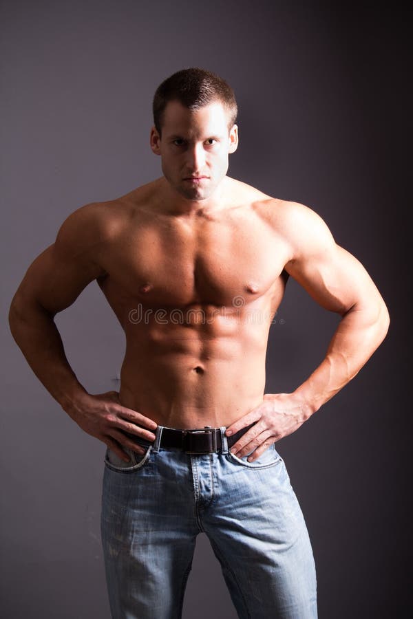 Muscular man stock photo. Image of healthy, model, muscular - 26441388