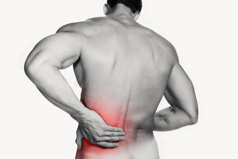 Muscular Man with Backache