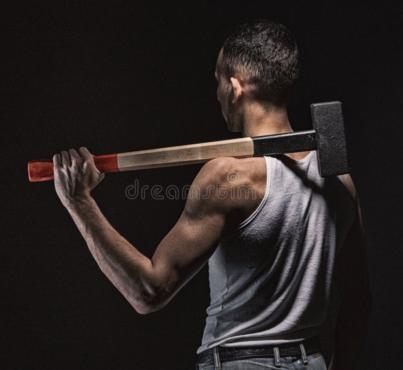 Muscular black man back stock image. Image of sports 11303261