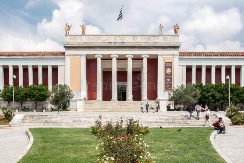 Museo Arqueológico Nacional Atenas Grecia Foto editorial - Imagen de  flores, fachada: 29337116