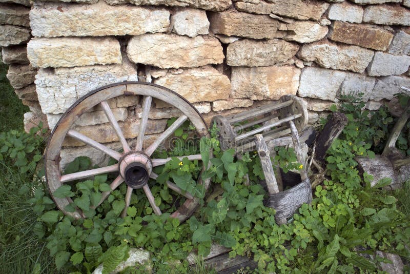 Museo de cosas campesinas antiguas, rueda vieja del aire abierto imágenes de archivo libres de regalías Museo de cosas campesinas antiguas, rueda vieja del aire abierto imágenes de archivo libres de regalías