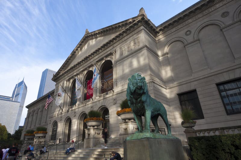 Museo di arte in Chicago del centro fotografia stock libera da diritti Museo di arte in Chicago del centro fotografia stock libera da diritti