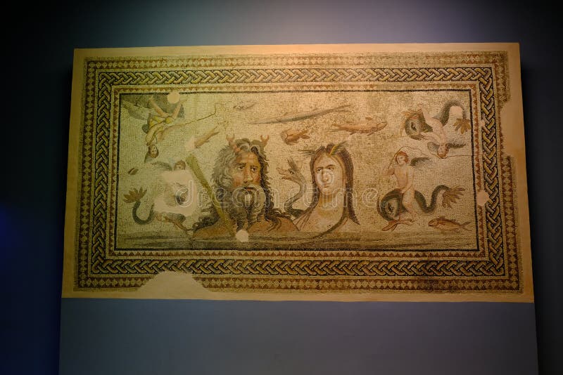 Museo di zeugma mosaic. credente degli interni