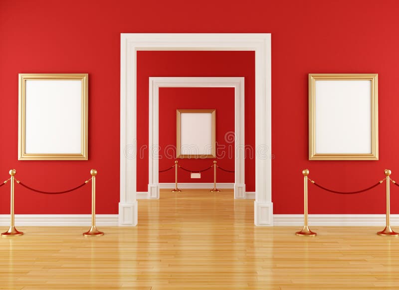 Museo rosso illustrazione vettoriale Museo rosso illustrazione vettoriale