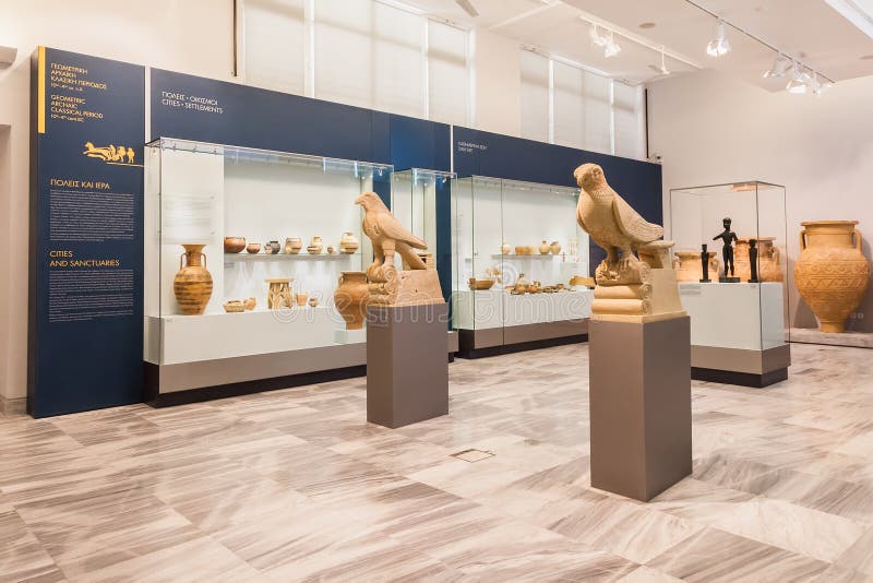 CRETE, GREECE - JULY 26, 2015: Heraklion Archaeological Museum, it is contains the most notable and complete collection of artifacts of the Minoan civilization of Crete. CRETE, GREECE - JULY 26, 2015: Heraklion Archaeological Museum, it is contains the most notable and complete collection of artifacts of the Minoan civilization of Crete