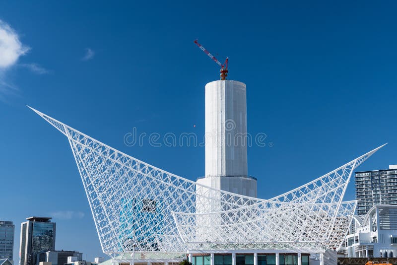 Museu da Torre do Porto de Kobe e do Mar de Kobe no Parque Meriken, na cidade de Kobe, província de Hyogo, Japão fotografia de stock