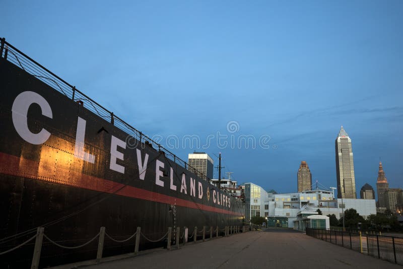 Navio a vapor William G Mather Museu Marítimo imagens de stock