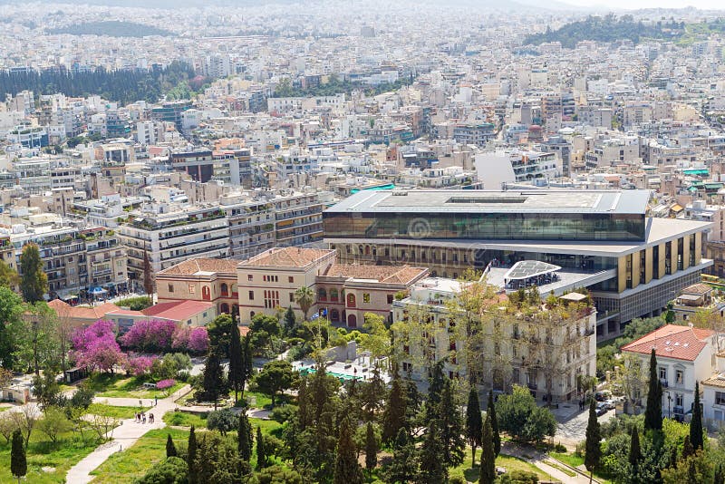 Museu novo do Acropolis foto de stock Museu novo do Acropolis foto de stock