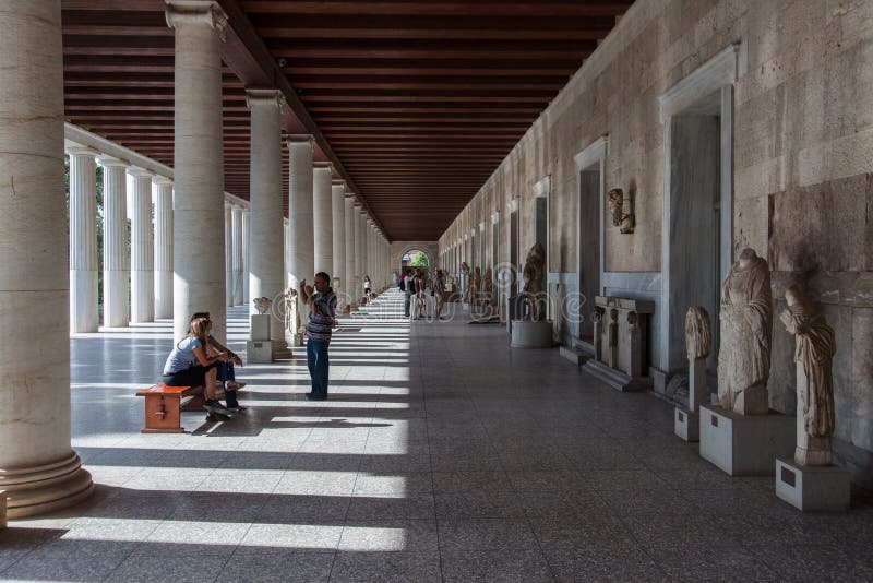Museum at Ancient Agora Athens Greece royalty free stock photos