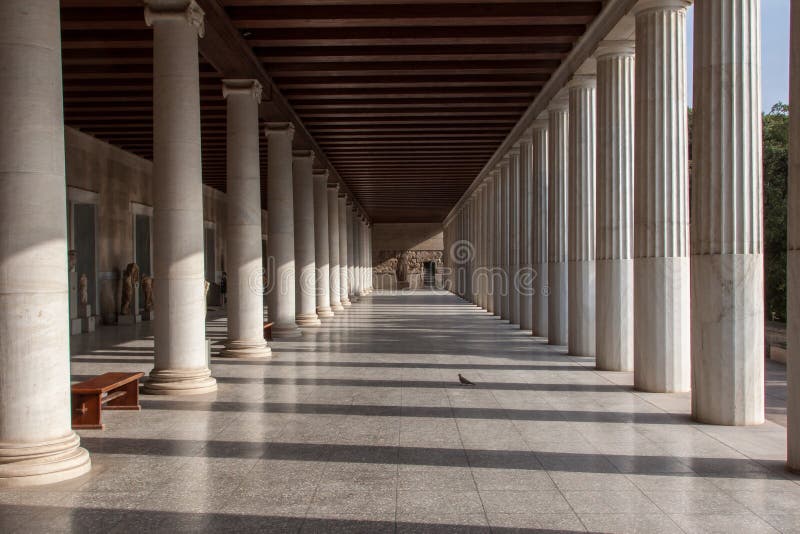 Museum at Ancient Agora Athens Greece stock images