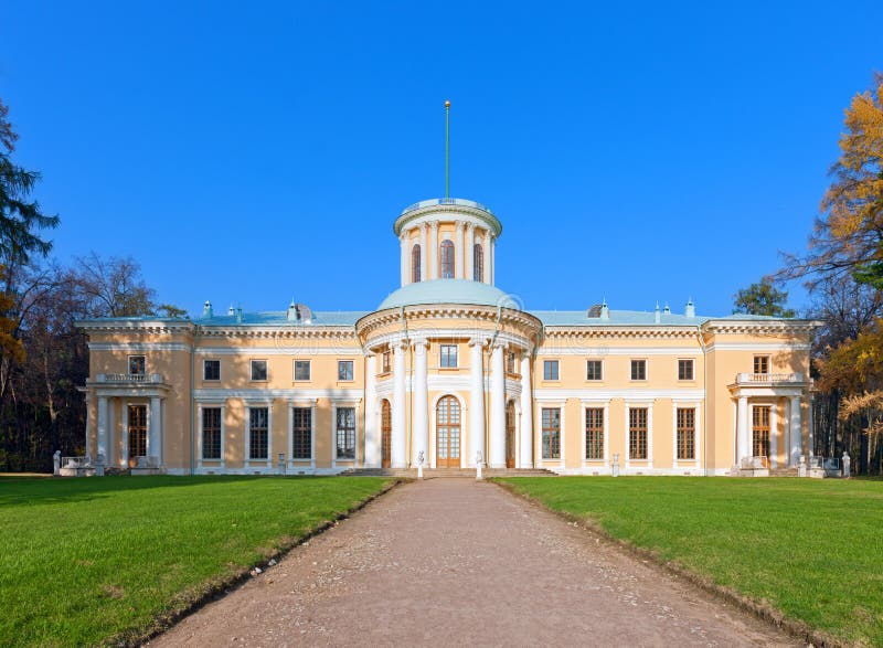 Museum-Estate Of Arkhangelskoye. Grand Palace. Stock Image - Image of ...