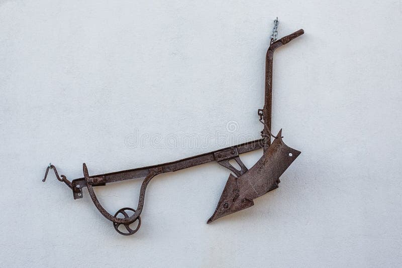 Museum exhibit classic plow. stock image Museum exhibit classic plow. stock image