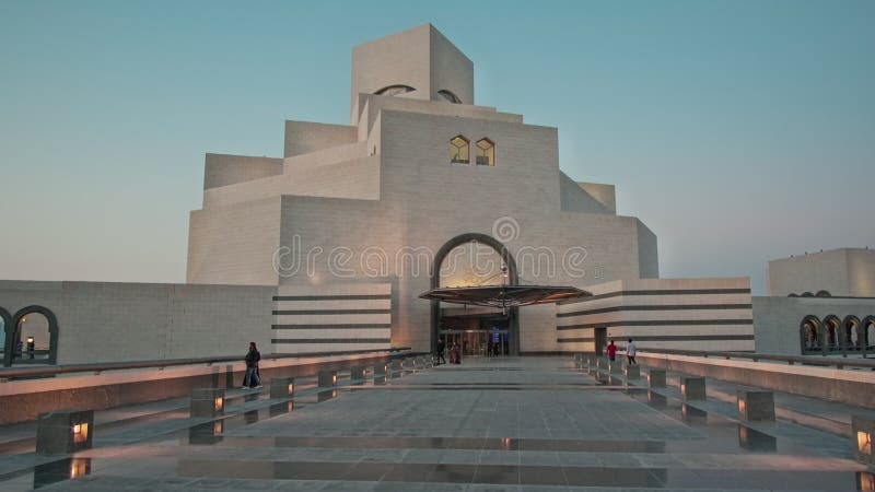 Museum of Islamic Art Doha, Qatar Sunset Exterior Shot Showing the Main ...