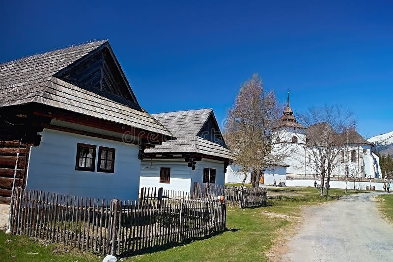 Museum of Liptov village in Pribylina, the youngest museum in nature in Slovakia stock image Museum of Liptov village in Pribylina, the youngest museum in nature in Slovakia stock image