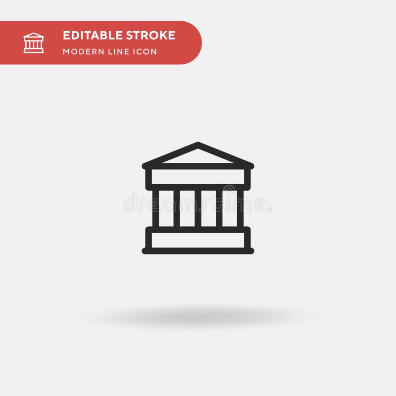 Museum Simple vector icon. Illustration symbol design template for web mobile UI element. Perfect color modern pictogram on stock illustration