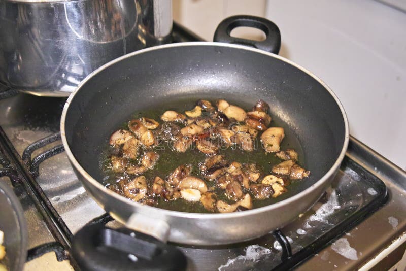 Mushromm in a pan