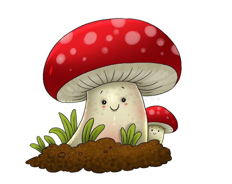 Mushroom children illustration cute jpg