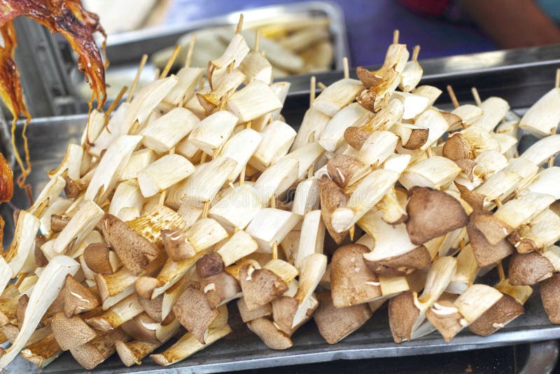 Mushroom Healthy for Roasted on the Stove. Stock Photo Image of