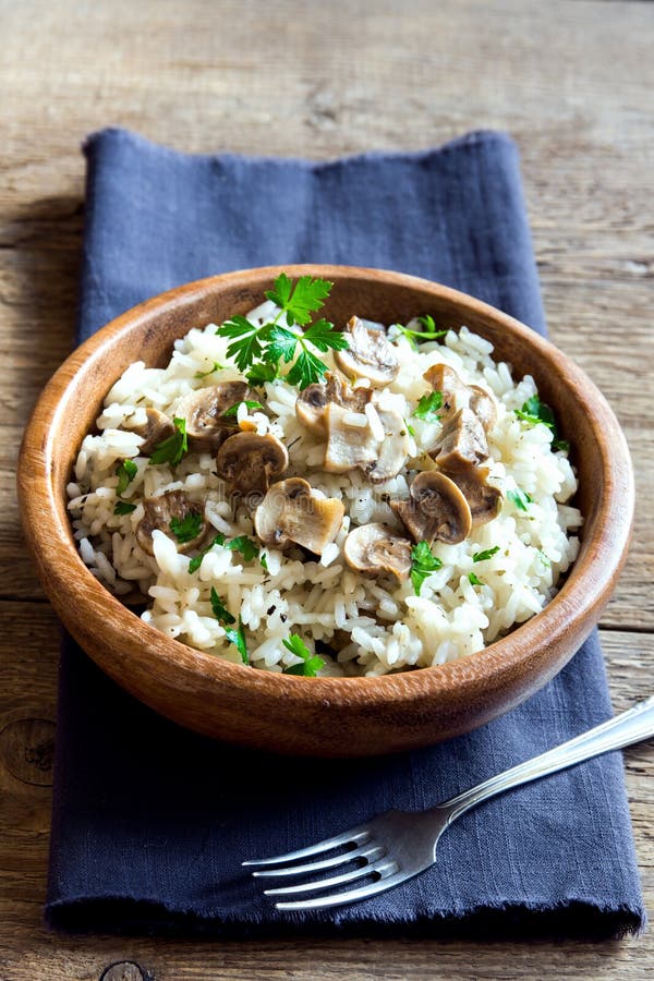 Mushroom risotto stock photo. Image of cuisine, herbs 80905508