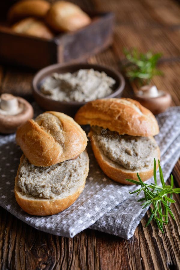 Mushroom Spread with Quail Eggs Stock Photo Image of prepared