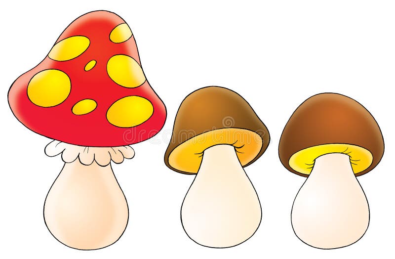 Mushroom and caterpillar stock vector. Illustration of