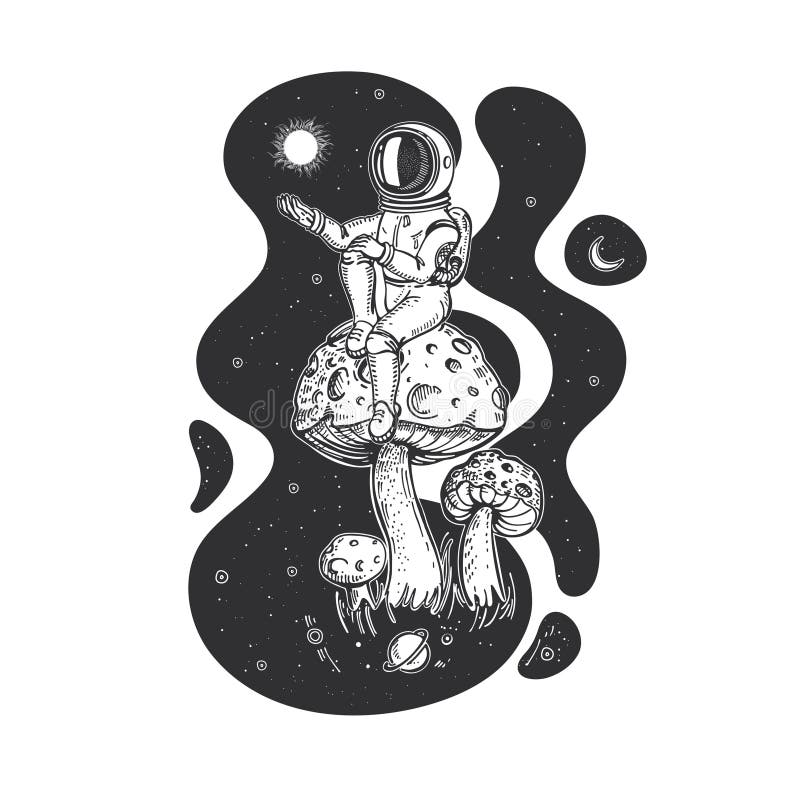 Mushrooms are Like Planets. Space Illustration. Tattoo Sketch. Stock Vector - Illustration of cartoon, funny: 230351432 Mushrooms are Like Planets. Space Illustration. Tattoo Sketch. Stock Vector - Illustration of cartoon, funny: 230351432