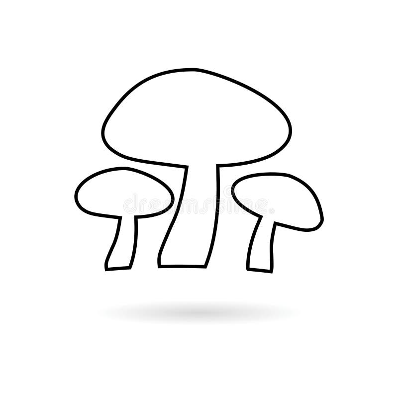 Mushrooms vector flat icon stock vector. Illustration of collection ...
