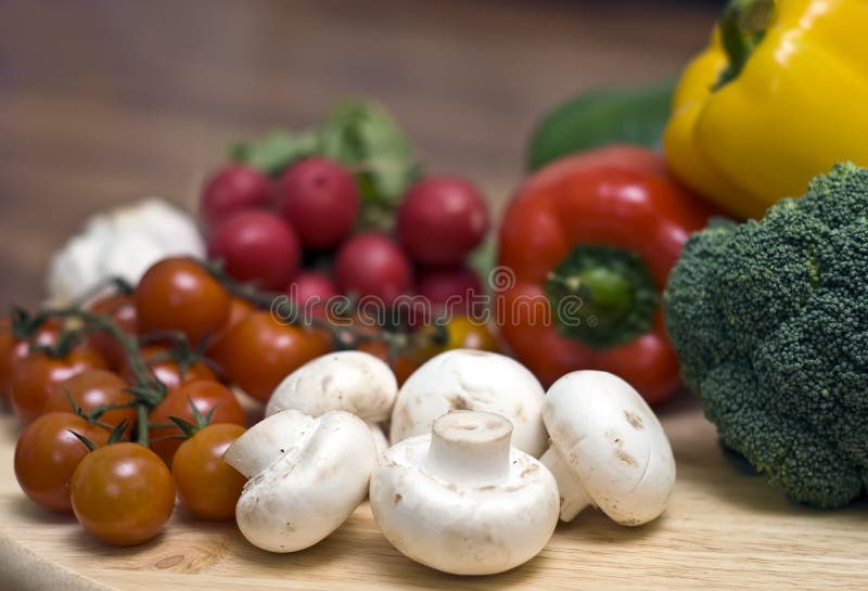Mushrooms and Vegetables stock photo. Image of vegetarian 4260712