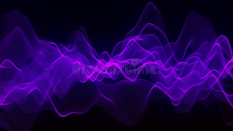 Music abstract background. Equalizer for music. Abstract digital wave of particles. Big data visualization. 4k animation. royalty free illustration