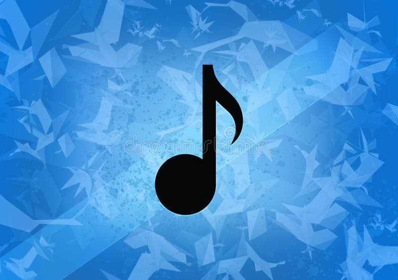 Music Aesthetic Abstract Icon on Blue Background Stock Image - Image of