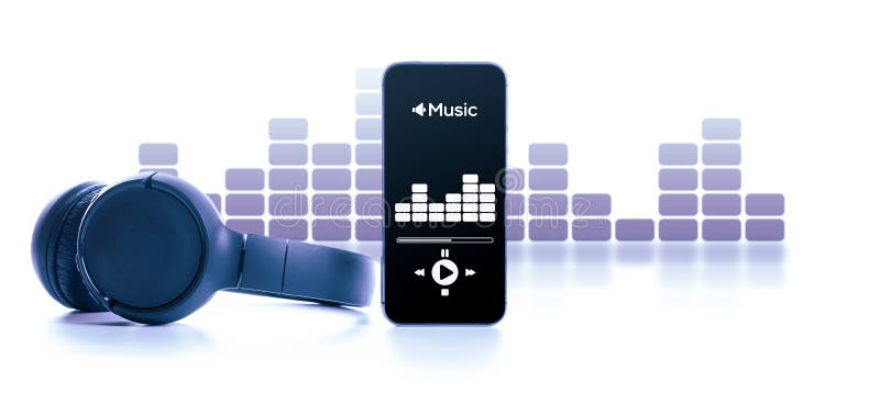 Music Audio Equipment. Audio Beats, Sound Headphones, Music Application ...