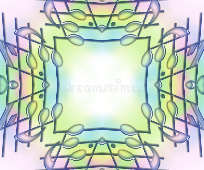 Music Bars & Notes - soft pastel Frame vector illustration