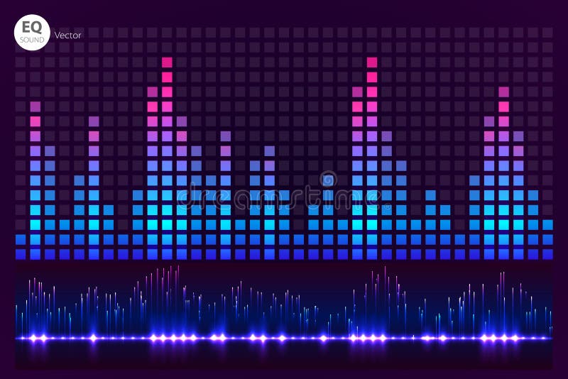 Music Beat . Lights Background. Abstract Equalizer. Sound Wave. Audio  Equalizer Technology. Detailed Bokeh Stock Illustration - Illustration of  player, colorful: 103180461