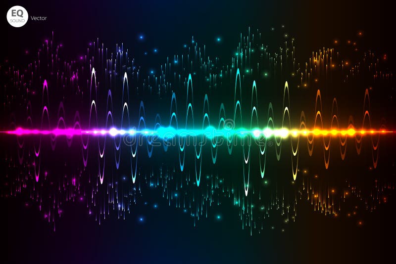 Music Beat . Lights Background. Abstract Equalizer. Sound Wave. Audio  Equalizer Technology. Detailed Bokeh Stock Illustration - Illustration of  graphic, beat: 103180618