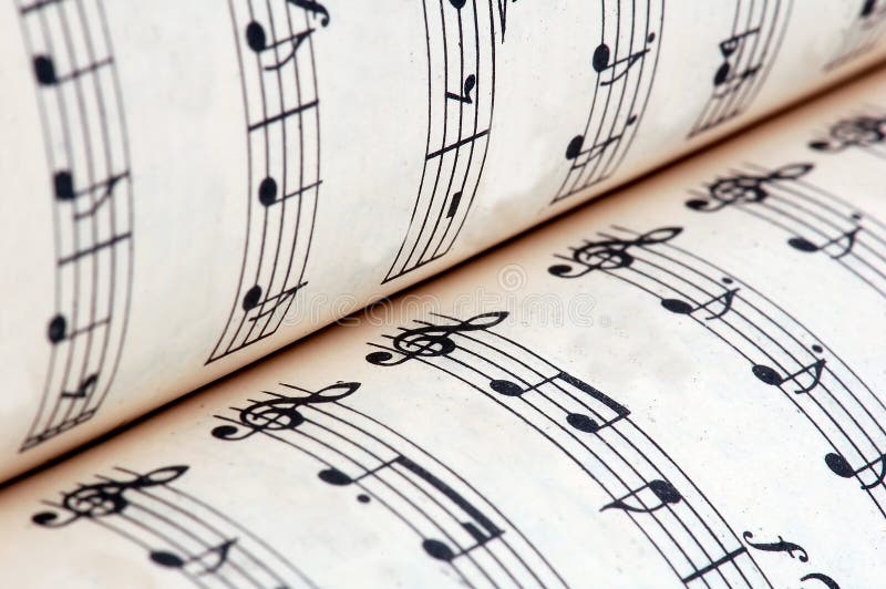 Music book and notes