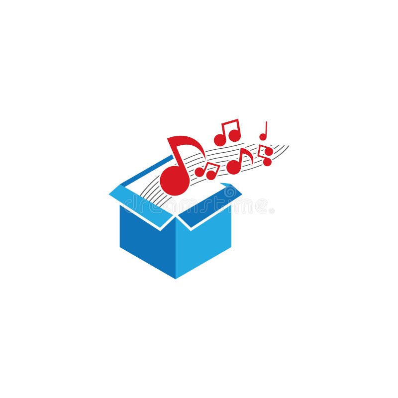 Music Box Logo Creative Vector Icon Stock Vector Illustration of note