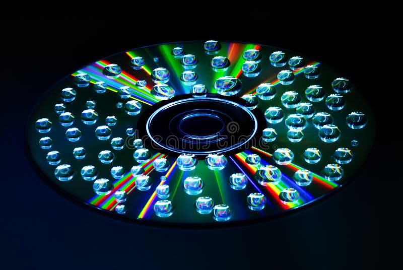 Music CD water drop stock photo. Image of music, album 65900056