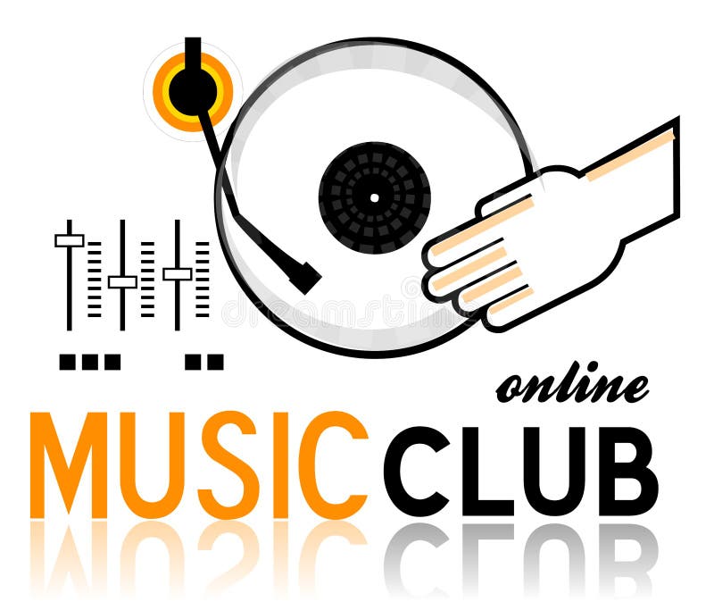 Music Club Logo stock illustration. Illustration of disc - 67814384