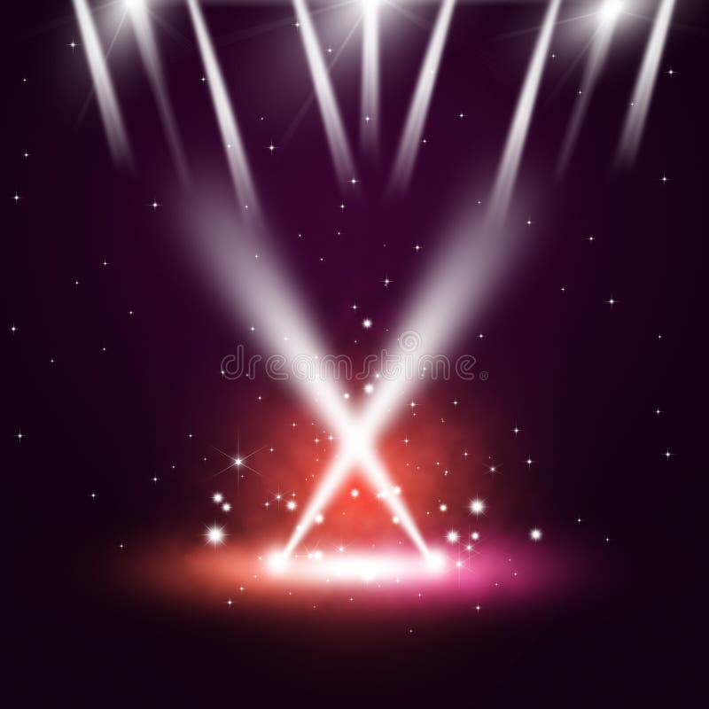 Disco Concert Spotlights stock illustration. Illustration of musical 74092421