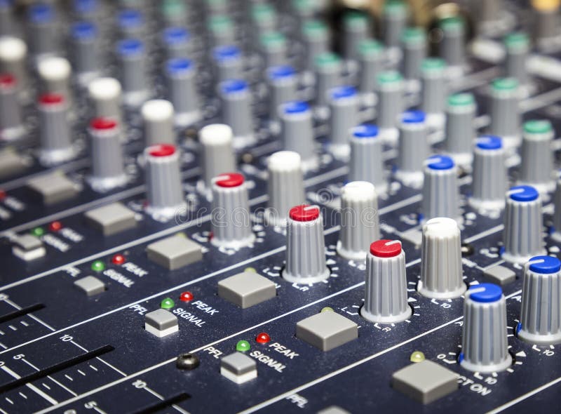 Music Control Buttons Studio Music Mixer Equipment Stock Image Image