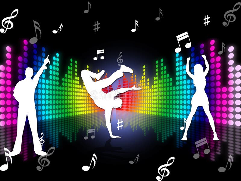 Music Dancing Represents Sound Track And Dance