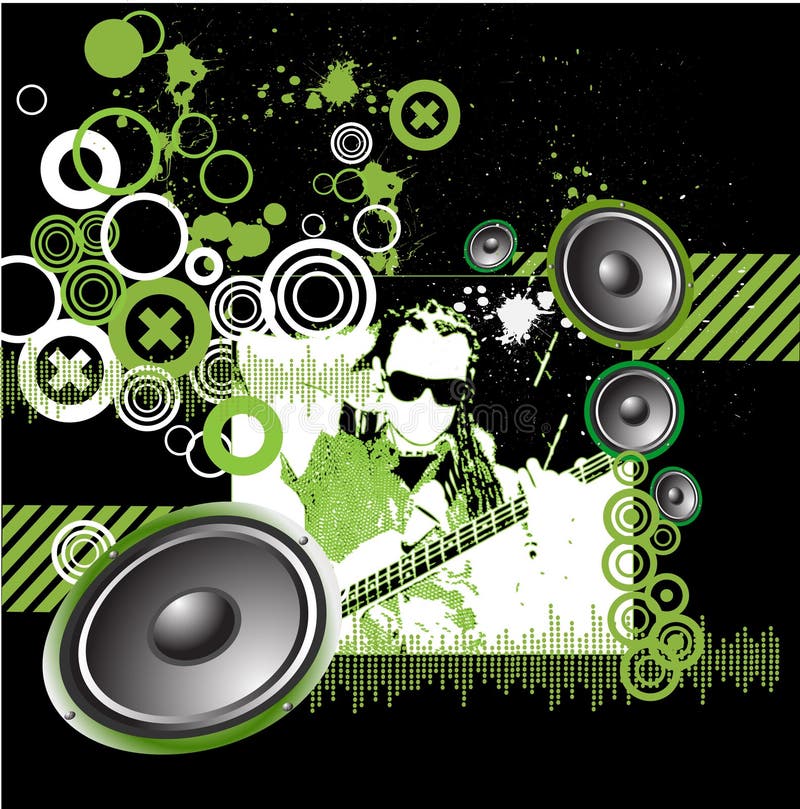 Music design background grunge vector illustration