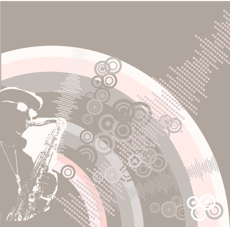 Music design background with saxophone vector illustration
