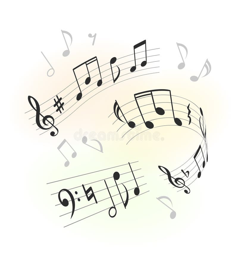 Music design elements stock illustration