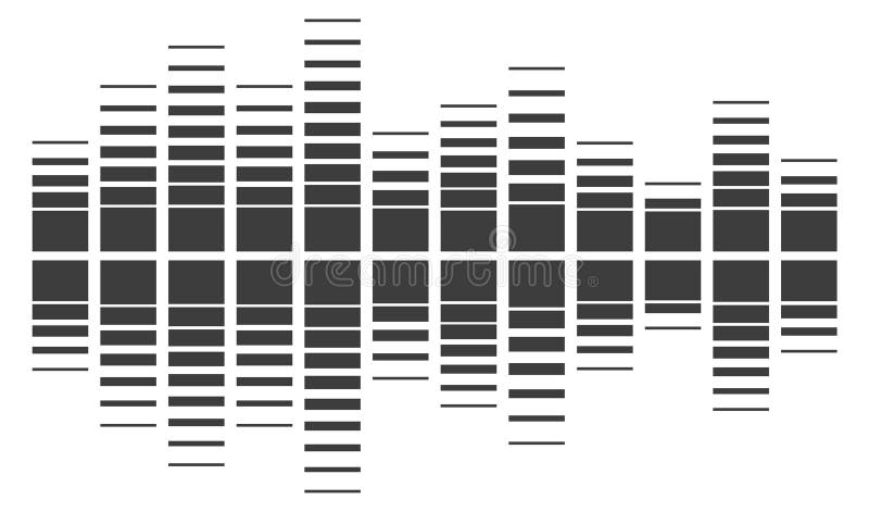 Music equalizer. Digital sound wave beat frequency vector illustration