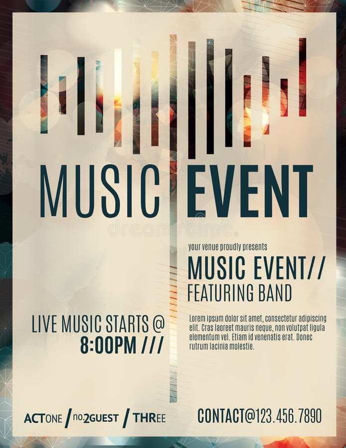 Music event flyer template royalty free illustration Music event flyer template royalty free illustration