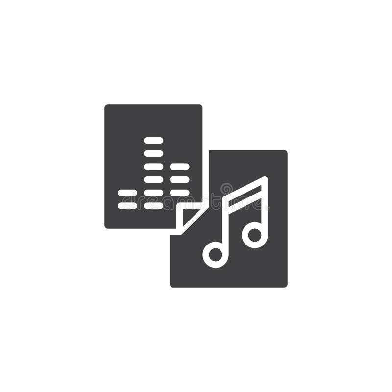 Music file document vector icon royalty free illustration