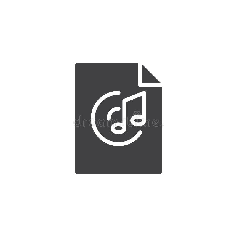 Music file format vector icon stock illustration