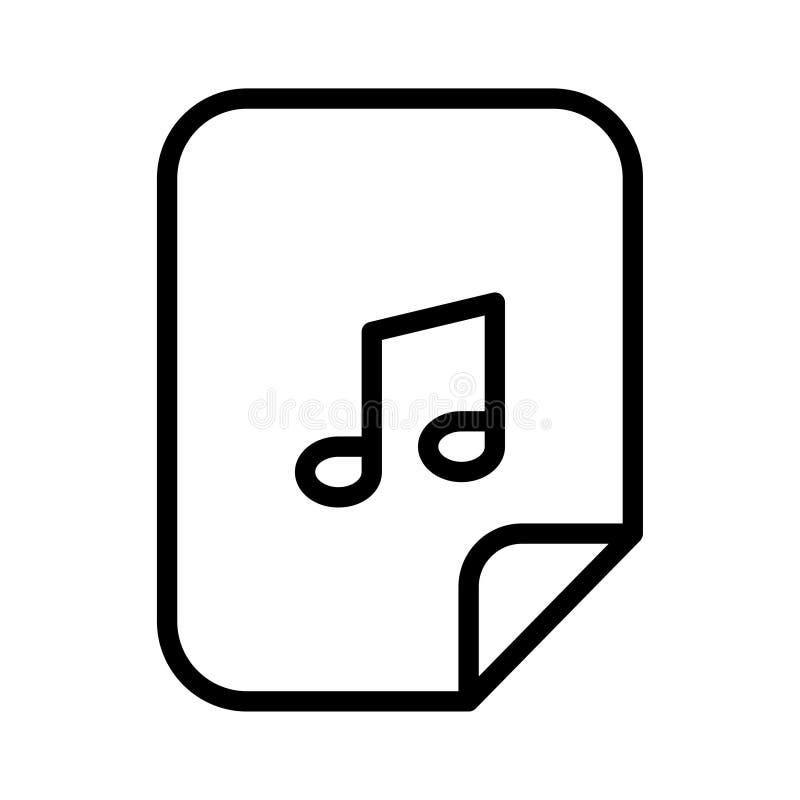 Music file icon stock illustration
