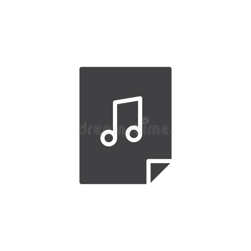 Music file vector icon stock illustration